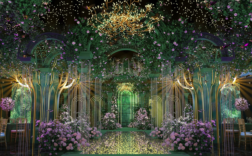 梅河口奇妙森林婚礼堂效果展示